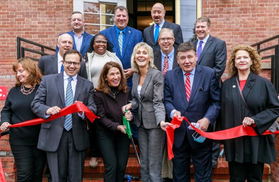 Boston Financial team at a ribbon cutting