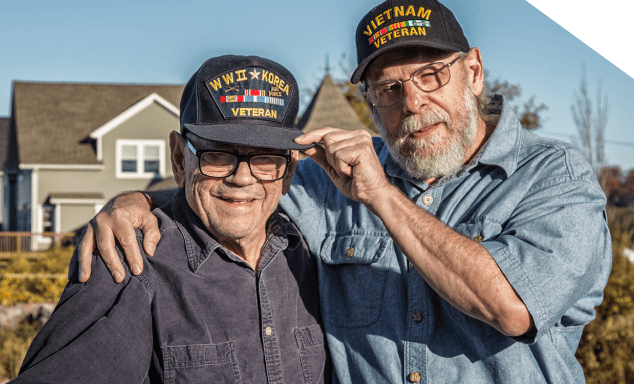 Veterans smiling